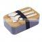environmentally friendly take away lunch packing boxes with utensil bamboo lids school lunch box for kids