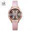 SHENGKE Gorgeous Lady Wristwatch Dazzling Diamond Leather Band Japanese Quartz Movement Watches  K0122L