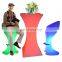 Waterproof LED Bar Table LED glow illuminated event night club led light bar stool furniture high cocktail table chair set