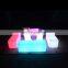 Rechargeable Illuminated led plastic cube chair lighted led cube chair outdoor seating for living room long cube bench