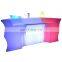 Led Plastic Portable Bar Counter Furniture/straight Led Mobile Bar Portable Led Light Modern Bar Counter Waterproof for Sale