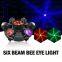 Perfect Effect 6pcs 30W Bee Eyes 4In1 RGBW Beam Moving Head Light Led Wash Lights Stage Light