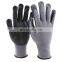 Men Black Knit Nylon Palm Fit PU Coated Gloves en388 Knitting Mechanical Protective Safety Work Gloves