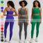 Activewear Clothes 2 Pieces Suit Workout Clothing Custom Logo High Waist Leggings Straps Sports Bra Women Gym Fitness Yoga Sets