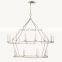 Light home decor loft retro industrial iron art loft style 2 tier chandeliers pendant lamps for home