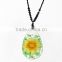 2016 Sweet gift real flowers resin fashion pendant