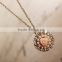 Sexy Women Jewelry High Quality Diamond Necklace With Flower Pendant Single Necklace