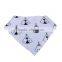 WZ-MS-1915 wholesale 100% polyester and organic cotton printed baby bandana bib