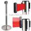 Metal Retractable Barrier Posts with Red Belt