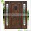 20mins-90mins External Fire Mahogany Solid Wood Door double door for villa & commercial glazed fire door