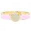 Gold Enamel Bangle Bracelet For Monogram Hinged Enamel Bangle