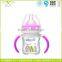Baby Products Colorful Patterns Painting Titanium Glass Baby Feeding Bottles
