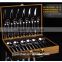 24pcs Flatware spoon fork knife sets, stainless steel cutlery with plain handle