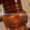 Antique rustic hand carved round wooden malaysia dining table