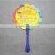 2016 best selling colorful pp plastic small hand fan advertising hand fan promotional hand fan wedding