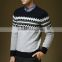 Wholesale fashion cheap high quality man sweater for colorful striped sweater