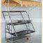euro show trolley,decorative trolley cart,trolley cart with wooden shelf
