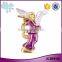 Factory wholesale gold plated zinc alloy epoxy enamel Christmas angel brooch