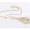 New Gold Chain Design Jewellery Arrow Charm Feather Pendant Necklace Supplier's Choice
