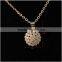 Artificial crystal gold ring necklace 2pcs set western wedding ring sets