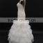 2016 new design cap sleeve low back with ruffle skirt beaded lace wedding dress