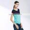 Women Relaxed Fit Contrast Color T Shirts Summer Tops Blouse OEM Type Factory From Guangzhou