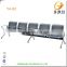 All metal light silver 4-seater hair dressing waiting chairs YA-109