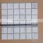 cheap 1 inch statuary white square marble mosaic tile flooring for bathroom