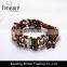 2016 Handmade ancient copper zinc alloy braided leather bracelet jewelry
