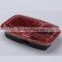 microwave safe rectangle 2 compartment plastic container food packaging