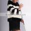 2015 Chinese Popular sale top quality Romantic colour rabbit fur coat