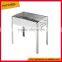 A728-B Black outdoor stainless steel foldable charcoal BBQ grill