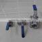 Stainless Steel Pipe Fittings Three Pieces Ball Valves with Reducing Port