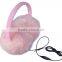 Winter use wired earmuff music headphones for mobile phones and mp3 mp4