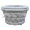 Outdoor Round Granite Stone Flowerpot Planter