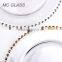 Hot Selling Wedding Decoration Gold Silver Beaded Glass Charger Plate