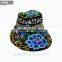Vintage flower partten women hat canvas 3d embroidery sun visor hat