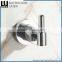 Customized Luxury Bathroom Design Zinc Alloy Chrome Finishing Bathroom Sanitary Items Wall Mounted Double Robe Hook