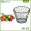 Best Selling Home Accessories Metal Wire Mesh Balck Painting Fruit Basket
