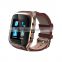 X01S 1.54" IPS screen heart rate test 3g smartwatch with real leather band