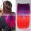 Two Tone Curly Synthetic Clip in Hair Weave Hair Extensions