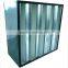 Compact ventilation air filter V bank hepa air filter