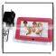 Hotsale High Quality 7 Inch Rectangle Digital Photo Frame With Lighting Edge Pink