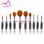 2016 oval makeup kit brush set use for highlight and contour for face