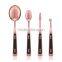Wholesale New 4pcs toothbrush makeup BB cream foundation rose gold oval make up brushes multi-purpose makeup brush set