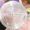 500ml round line shape clear glass material candle holder