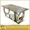 Modern furniture stainless steel legs marble top dining table qiancheng furniture