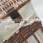 Set 3 brown rectangle wicker laundry hamper basket