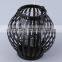 Portable Globular Painted Iron+Glass Candle Holder/Home Decoration Candlestick