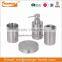 Unique Elegant Square Stainless Steel Bathroom Set